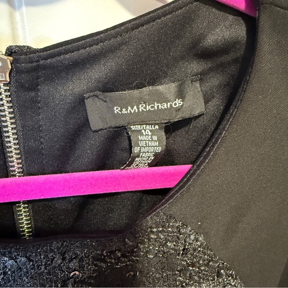 R&M Richards Black Plaid Midi Dress - Picture 5 of 9